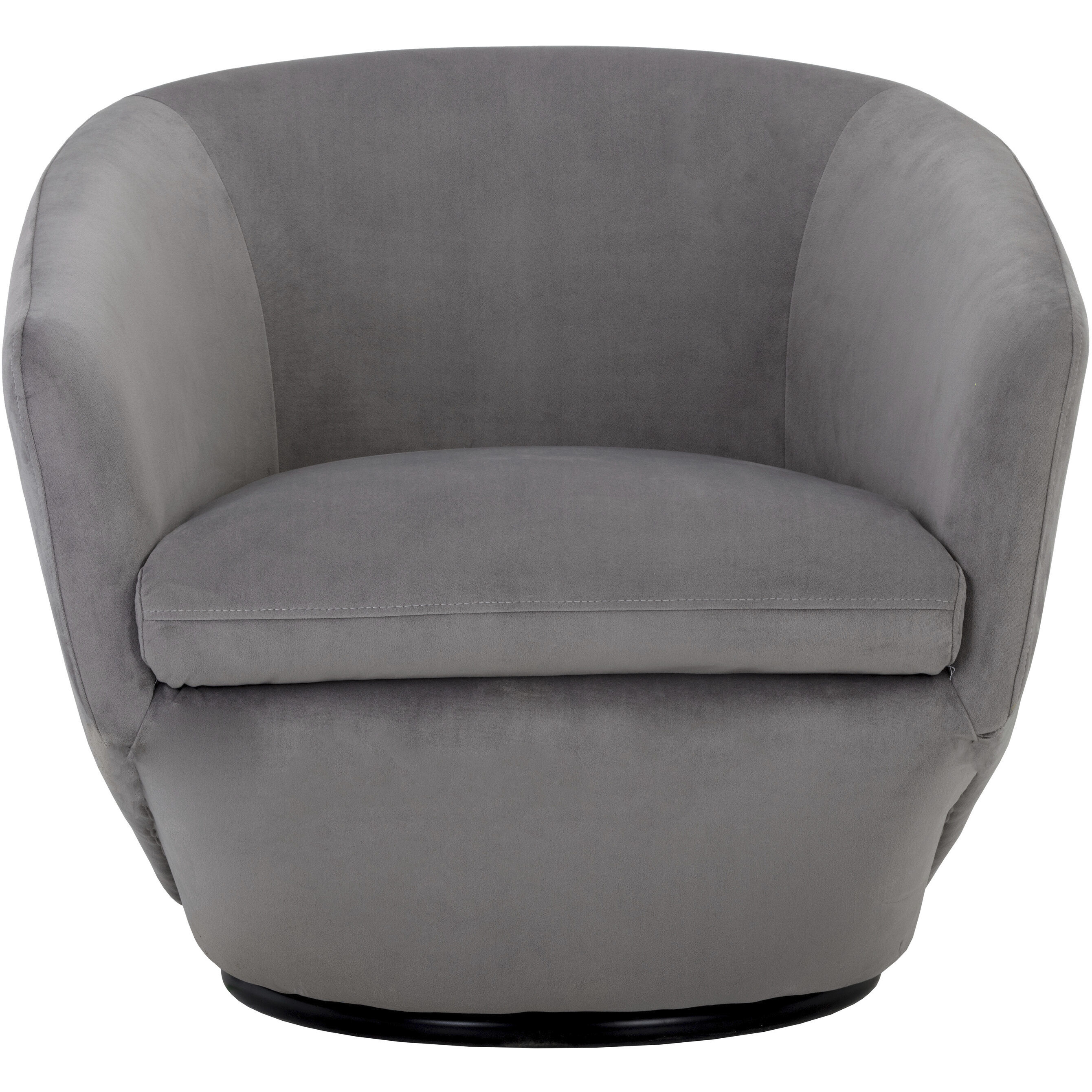 Treviso Antonio Charcoal Swivel Lounge Chair, Swivel